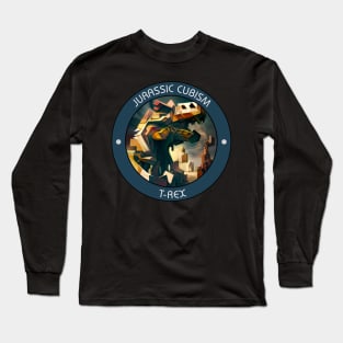 Jurassic Cubism - TRex Long Sleeve T-Shirt